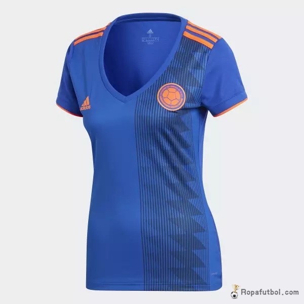 Camiseta Colombia Replica Segunda Ropa Mujer 2018 Azul